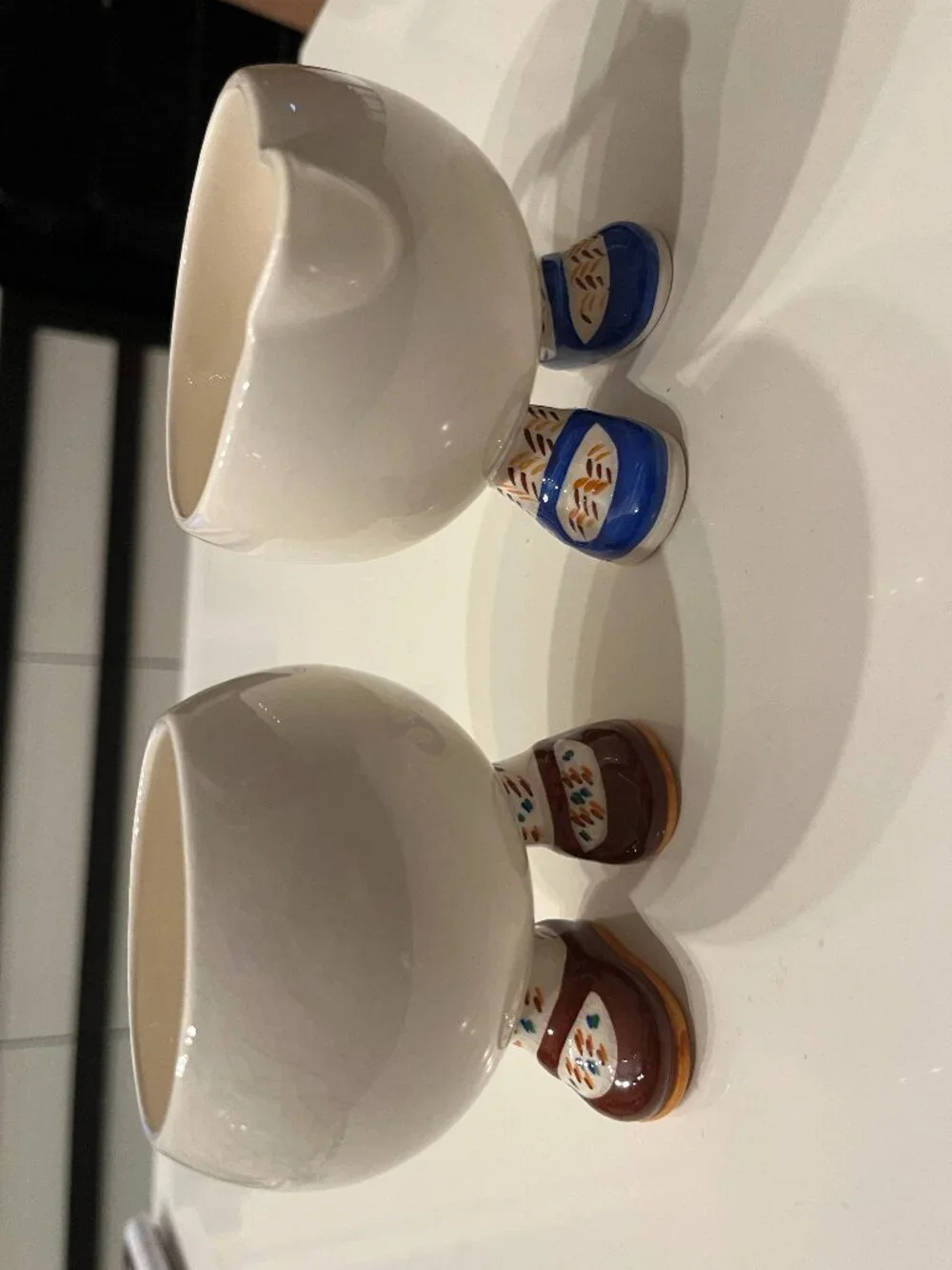 Vintage 1970s Carlton Ware Walking Ware Ceramic Creamer and Sugar Bowl Set